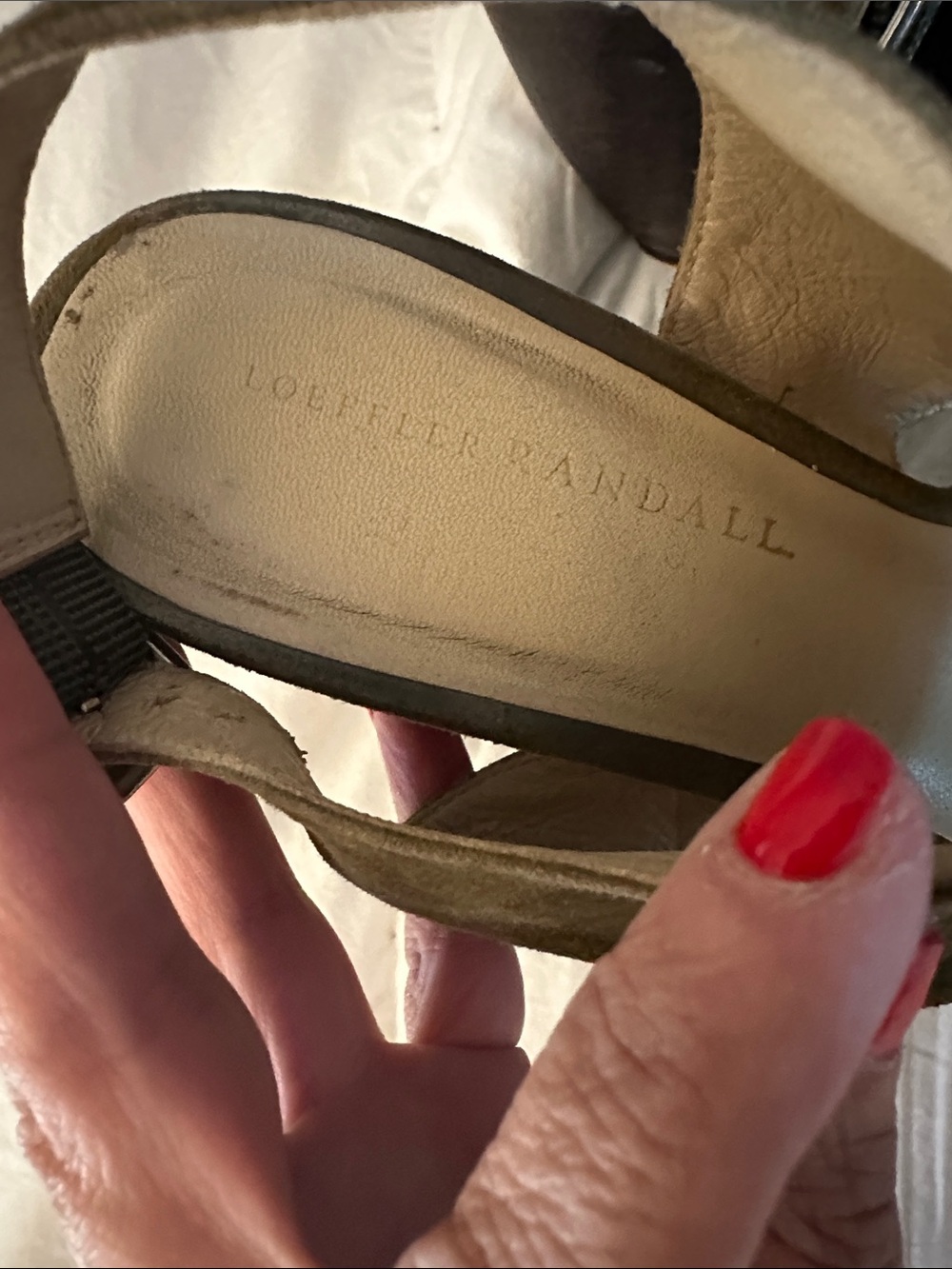 Loeffler Randall suede leather/wood platform wedge - Picture 3 of 6